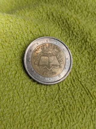 Moneda 2€ Tratado de Roma 50 Años España 2007