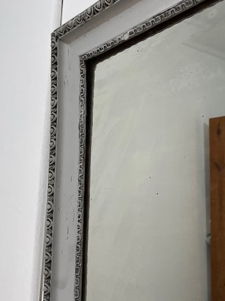 Espejo Vintage Pared Gris y Blanco