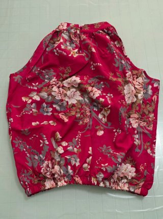 Top donna floreale fucsia
