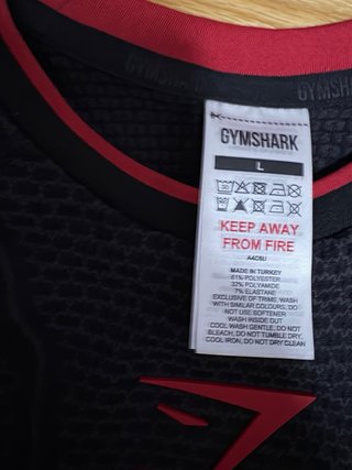Gymshark Onyx V1 Camiseta Original Negra
