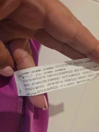 Top lencero satén Zara púrpura