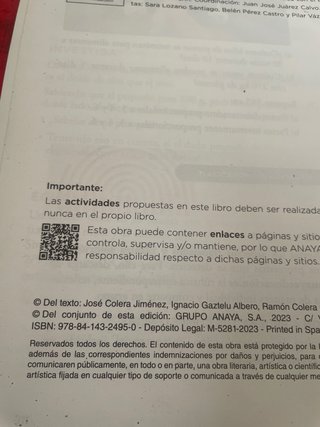 Matemáticas 2o de ESO operación mundo Anaya