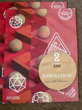 Matemáticas 2o de ESO operación mundo Anaya
