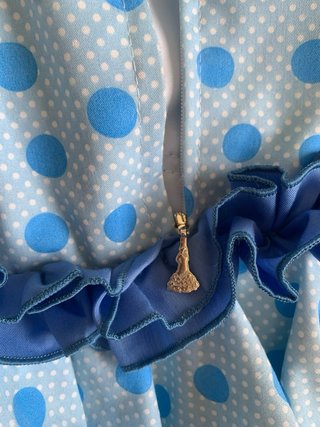 Traje de flamenca azul nuevo TALLA 8-10 AÑOS
