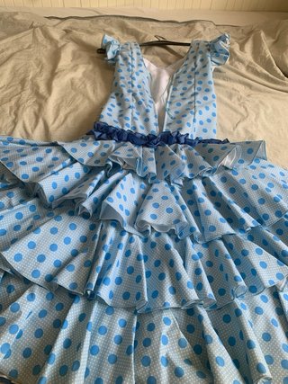 Traje de flamenca azul nuevo TALLA 8-10 AÑOS