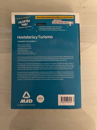 Profesores de Enseñanza Secundaria. Hostelería ...