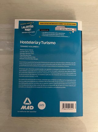 Profesores de Enseñanza Secundaria. Hostelería ...