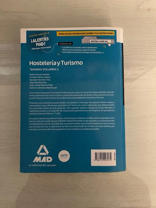 Profesores de Enseñanza Secundaria. Hostelería ...