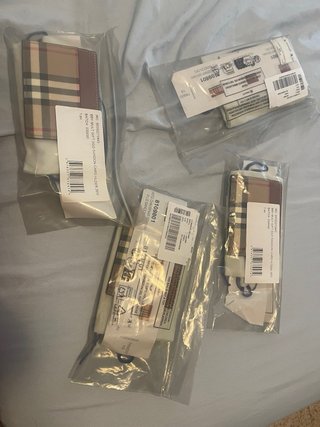 Tarjetero Burberry Check Beige Vintage