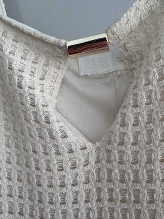 Vestido Zara Beige Talla Única
