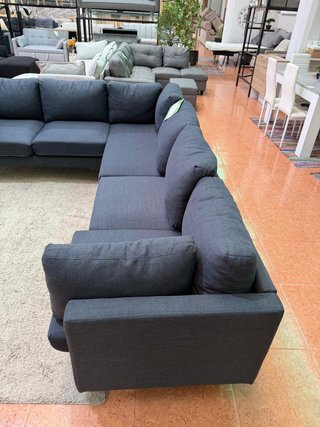 Sofá rinconera gris oscuro