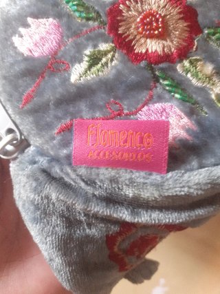 Bolso de mano Flamenco bordado floral