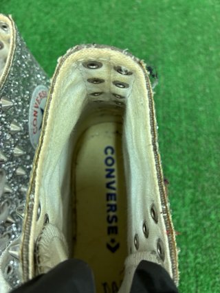 Converse Glitter Borchie Argento Tg 38