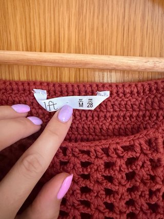 Top de crochet Lefties talla M burdeos