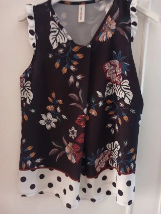 Completo donna elegante nero e multicolor