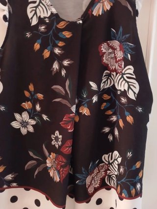 Completo donna elegante nero e multicolor