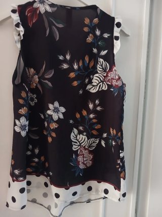 Completo donna elegante nero e multicolor