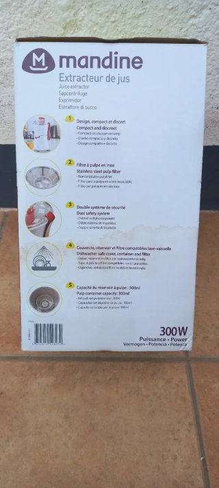 Extractor de zumo Mandine blanco