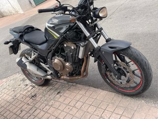 Honda CB500F Naked Negra y verde