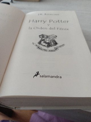 Harry Potter y la Orden del Fénix libro