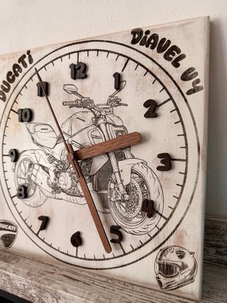 Orologio da Parete Laser Moto Ducati Diavel V-4