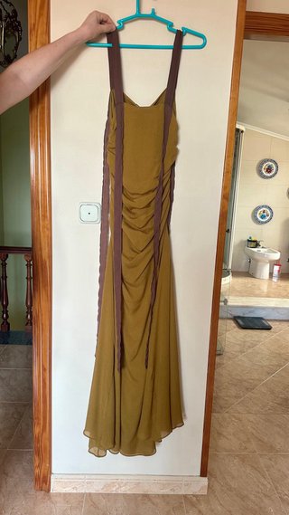 Vestido drapeado Georgette Zara