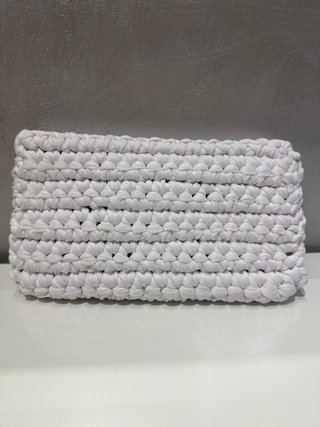 Pochette fatta a mano bianca