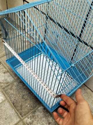 Jaula para pájaro azul