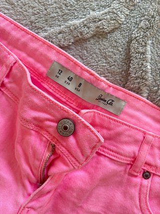 Shorts vaqueros fucsia tiro bajo Talla L