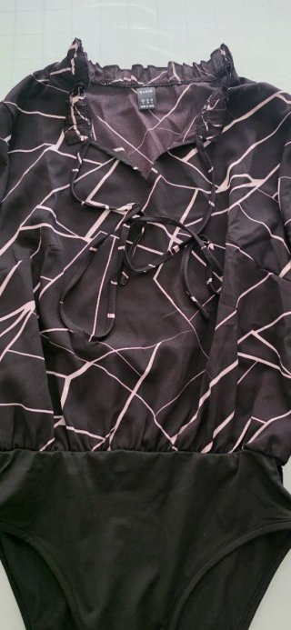 Body SHEIN fantasia geometrica nero S