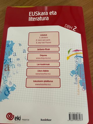 Euskara eta literatura, 2 DBH