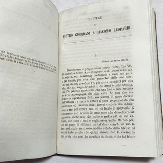 Libri Antichi 1864/53 Giacomo Leopardi Opere