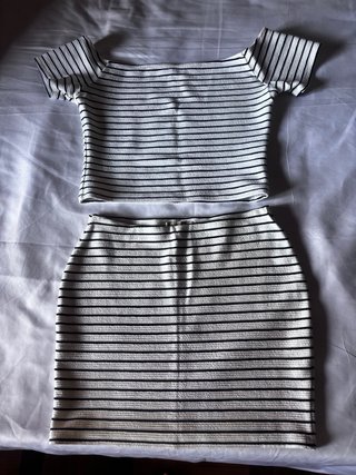 Conjunto de rayas blanco y negro
