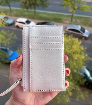 Tarjetero / monedero beige
