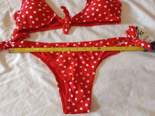 Bikini Rojo Lunares Pin-up Talla M y XL