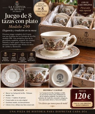 Juego de café La Cartuja de Sevilla Pickman