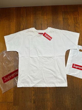 NUEVA Camiseta Supreme Blanca Azul Talla M