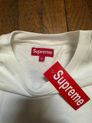 NUEVA Camiseta Supreme Blanca Azul Talla M