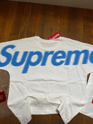 NUEVA Camiseta Supreme Blanca Azul Talla M