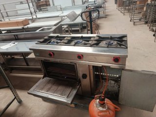 COCINA INDUSTRIAL 3 FUEGOS MÁS HORNO MIRA MI PERFI