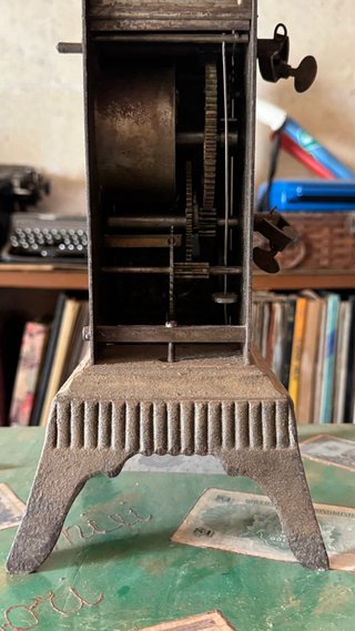 Girarrosto antico in ferro battuto