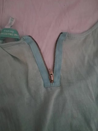 Camiseta encaje con cremallera