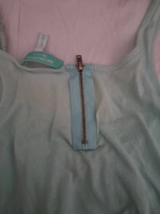 Camiseta encaje con cremallera