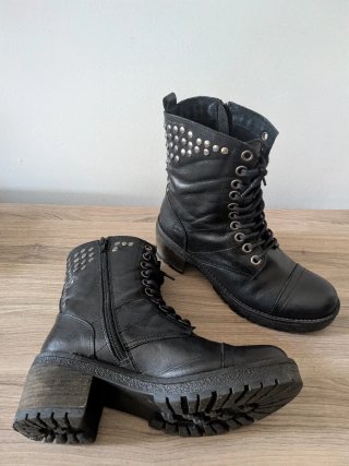 Botas Carmela Piel Negra Talla 39