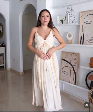Vestido Zara MIDI abalorios y  volantes T/L