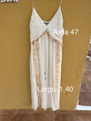 Vestido Zara MIDI abalorios y  volantes T/L