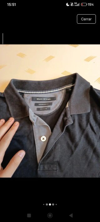 Polo Marc O'Polo Negro Talla XL Cotton Stretch