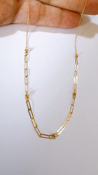 Collana fantasia con sfere in oro giallo 18kt 750
