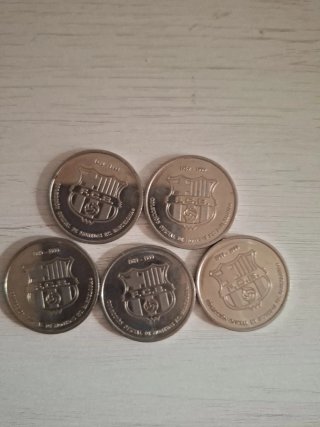 5 Monedas Homenaje Futbolistas Barça