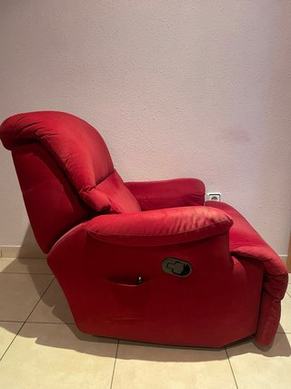 Sillón relax reclinable manual rojo